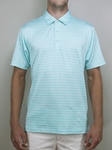 Mint "Greer" Stripe Polo Shirt | Betenly Golf Polos Collection | Sam's Tailoring