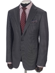 Hickey Freeman Grey Houndstooth Tasmanian Suit 65312509B003 - Suits | Sams Tailoring