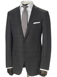 Hickey Freeman Charcoal Plaid Super 160s Suit 55302103B - Suits | Sams Tailoring