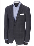 Grey Houndstooth Overcheck Traveler Jacket | Hickey FreeMan Traveler Suits | Sams Tailoring