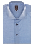 Solid Blue Tailored Fit Estate Sutter Dress Shirt | Robert Talbott Fall 2016 Collection  | Sam's Tailoring