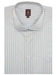 Blue, Brown and White Stripe Estate Classic Dress Shirt | Robert Talbott Fall 2016 Collection  | Sam's Tailoring