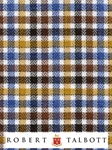 Brown, Blue, Copper, Cocolate & White Checked Custom Shirt | Robert Talbott Custom Shirts  | Sam's Tailoring