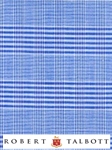 White & Blue Superme Twill Glen Plaid Custom Shirt| Robert Talbott Custom Shirts  | Sam's Tailoring