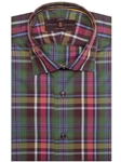 Red, Blue, Green & Grey Plaid Crespi IV Tailored Fit Sport Shirt | Robert Talbott 2017 Collection  | Sam's Tailoring