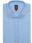 Sky Blue and White Stripe Sutter Estate Dress Shirt | Robert Talbott Spring 2017 Estate Shirts | Sam's Tailoring