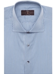 Blue and White Stripe Sutter Tailored Fit Dress Shirt | Robert Talbott Spring 2017 Estate Shirts | Sam's Tailoring