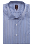 Blue and White Stripe Sutter HW1/OP/MC Dress Shirt | Robert Talbott Spring 2017 Estate Shirts | Sam's Tailoring