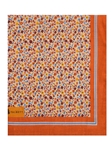 Orange, Blue and Yellow Flower Print 12.5" Pocket Square | Robert Talbott Spring 2017 Collection  | Sam's Tailoring