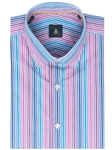 Pink, Turquoise and Blue Stripe Crespi III Tailored Sport Shirt | Robert Talbott Spring 2017 Collection  | Sam's Tailoring