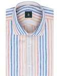 Orange, Blue and Pink Stripe Crespi III Tailored Sport Shirt | Robert Talbott Spring 2017 Collection  | Sam's Tailoring