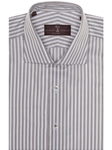 White and Brown Stripe Estate Sutter Classic Dress Shirt | Robert Talbott Spring 2017 Collection | Sam's Tailoring