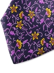 Pink and Yellow Floral Patterned Silk Tie | Italo Ferretti Spring Summer Collection | Sam's Tailoring