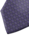 Grey and Violet Patterned Silk Tie | Italo Ferretti Spring Summer Collection | Sam's Tailoring