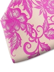 Lilac and Beige Floral Patterned Silk Tie | Italo Ferretti Spring Summer Collection | Sam's Tailoring