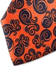 Orange and Black Patterned Silk Tie | Italo Ferretti Spring Summer Collection | Sam's Tailoring