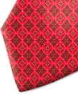 Red and Orange Pattrened Silk Tie | Italo Ferretti Spring Summer Collection | Sam's Tailoring