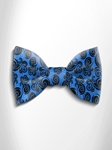 Black and Blue Patterned Silk Bow Tie | Italo Ferretti Spring Summer Collection | Sam's Tailoring