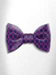 Blue and Violet Patterned Silk Bow Tie | Italo Ferretti Spring Summer Collection | Sam's Tailoring