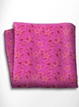 Pink and Fuchsia Floral Patterned Silk Pocket Square | Italo Ferretti Spring Summer Collection | Sam's Tailoring