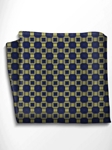 Yellow and Blue Patterned Silk Pocket Square | Italo Ferretti Spring Summer Collection | Sam's Tailoring