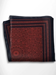 Black and Red Patterned Silk Pocket Square | Italo Ferretti Spring Summer Collection | Sam's Tailoring