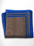 Brown and Blue Patterned Silk Pocket Square | Italo Ferretti Spring Summer Collection | Sam's Tailoring
