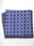 Blue, Grey and Black Patterned Silk Pocket Square | Italo Ferretti Spring Summer Collection | Sam's Tailoring