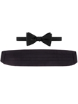 Black Faille Cummerbund with to be Tied Bow Tie | Robert Talbott Formal Wear   | Sam's Tailoring