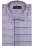 Orange, Navy and Light Blue Plaid Crespi IV Sport Shirt | Robert Talbott Spring 2017 Collection  | Sam's Tailoring