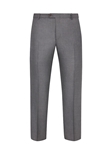 Grey Twill Wool Silk Flat Front Trouser | Hickey Freeman Summer Blends Collection | Sam's Tailoring