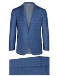 Soft Blue Plaid Summer Wish Suit | Hickey Freeman Summer Blends Collection | Sam's Tailoring