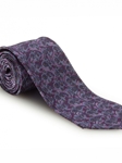 Violet, Blue and White Geometric Print 7 Fold Tie | Spring/Summer Collection | Sam's Tailoring Fine Men Clothing