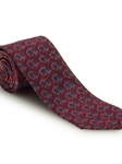 Red, Blue and White Geometric Print 7 Fold Tie | Spring/Summer Collection | Sam's Tailoring Fine Men Clothing