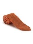 Orange With Sky Polka Dots Academy Best of Class Tie | Spring/Summer Collection | Sam's Tailoring Fine Men Clothing