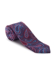 Navy, Red and Sky Paisley Heritage Best of Class Tie | Spring/Summer Collection | Sam's Tailoring Fine Men Clothing