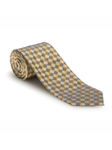 Yellow, Blue and Cream Diamond Check Best of Class Tie | Spring/Summer Collection | Sam's Tailoring Fine Men Clothing