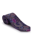Purple, Pink and Sand Paisley Regent 7 Fold Tie | Seven Fold Fall Ties Collection | Sam's Tailoring Fine Men Clothing
