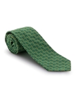 Green Geometric Pebble Beach 7 Fold Tie | Seven Fold Fall Ties Collection | Sam's Tailoring Fine Men Clothing