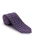 Purple, Sky and Gold Geometric Seven Fold Tie | Seven Fold Fall Ties Collection | Sam's Tailoring Fine Men Clothing