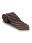 Brown and Purple Geometric Italian Jacquard 7 Fold Tie | Seven Fold Fall Ties Collection | Sam's Tailoring Fine Men Clothing