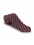 Burgundy, Sky and White Geometric  Seven Fold Tie | Seven Fold Fall Ties Collection | Sam's Tailoring Fine Men Clothing