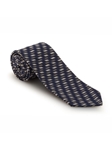 Navy, Grey and White Geometric Seven Fold Tie | Seven Fold Fall Ties Collection | Sam's Tailoring Fine Men Clothing