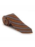 Orange, Black, White and Gold Stripe Estate Tie | Robert Talbott Estate Ties Collection | Sam's Tailoring