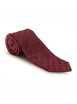 Red with Navy and Blue Squares Presido Estate Tie | Robert Talbott Estate Ties Collection | Sam's Tailoring