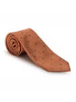 Orange and White Neat with Green Dots Estate Tie | Robert Talbott Estate Ties Collection | Sam's Tailoring