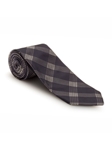 Charccoal and White Plaid Merina Estate Tie | Robert Talbott Estate Ties Collection | Sam's Tailoring