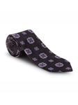 Black, Purple and White Medallion Estate Tie | Robert Talbott Estate Ties Collection | Sam's Tailoring