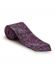 Purple Floral Over Print Edgefield Plaid Estate Tie | Robert Talbott Estate Ties Collection | Sam's Tailoring