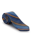 Blue and Gold Stripe Silk Estate Tie | Robert Talbott Estate Ties Collection | Sam's Tailoring